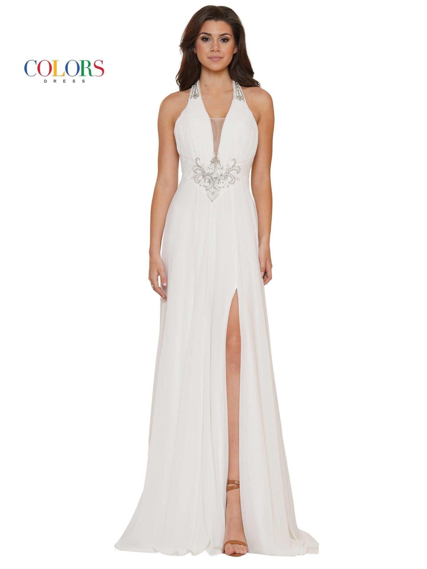 Colors Long Formal Prom Chiffon Dress 2710 - The Dress Outlet