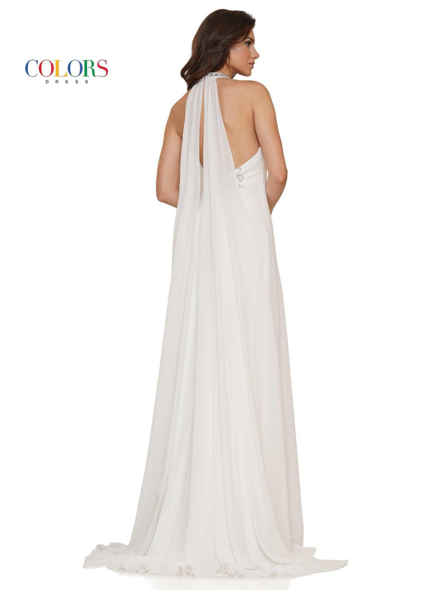Colors Long Formal Prom Chiffon Dress 2710 - The Dress Outlet