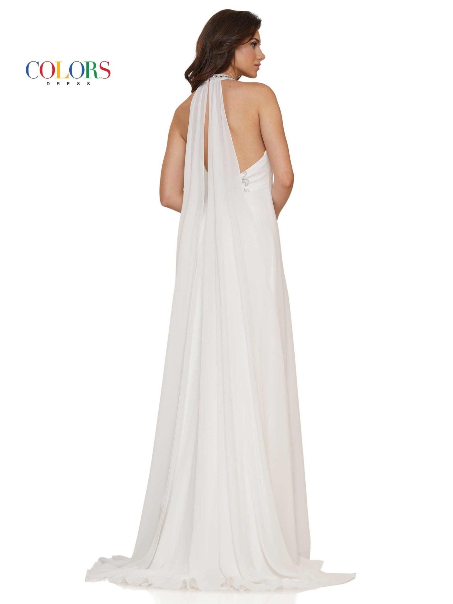 Colors Long Formal Prom Chiffon Dress 2710 - The Dress Outlet