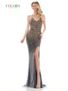 Colors Long Formal Sext Beaded Prom Dress 2725 - The Dress Outlet