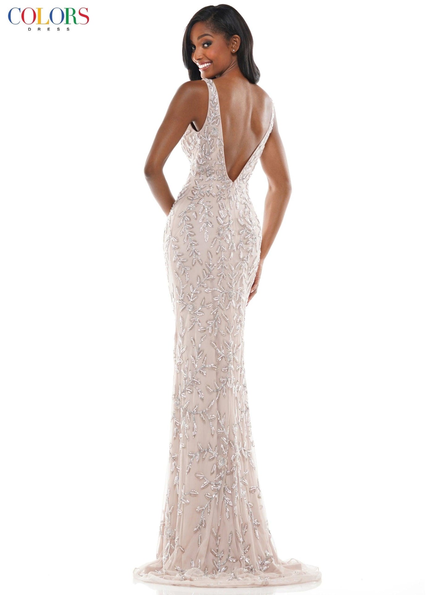 Colors Long Formal Sleeveless Fitted Prom Dress 102 - The Dress Outlet