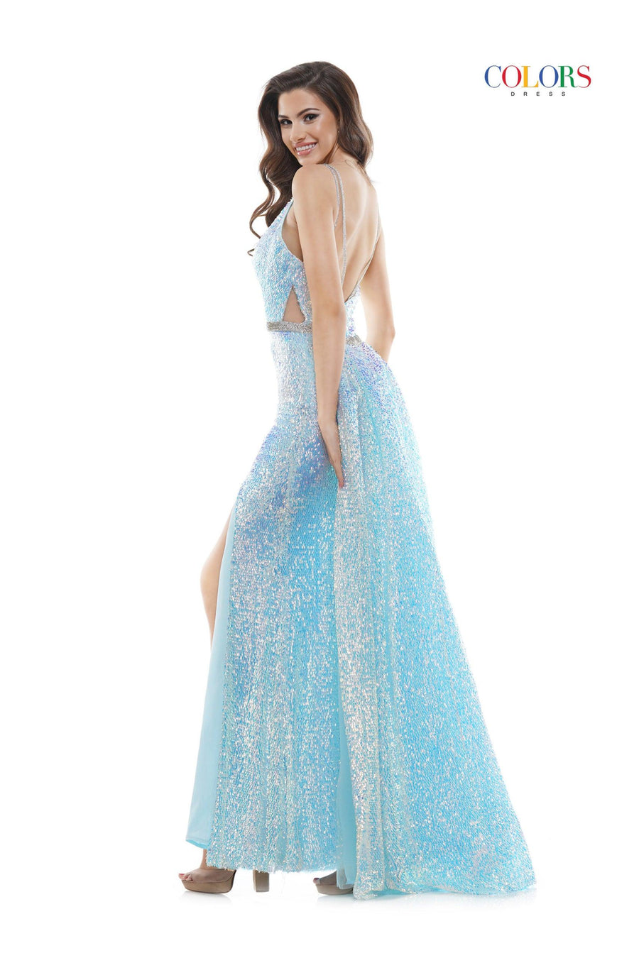 Colors Long Formal Sleeveless Prom Dress 2588 - The Dress Outlet