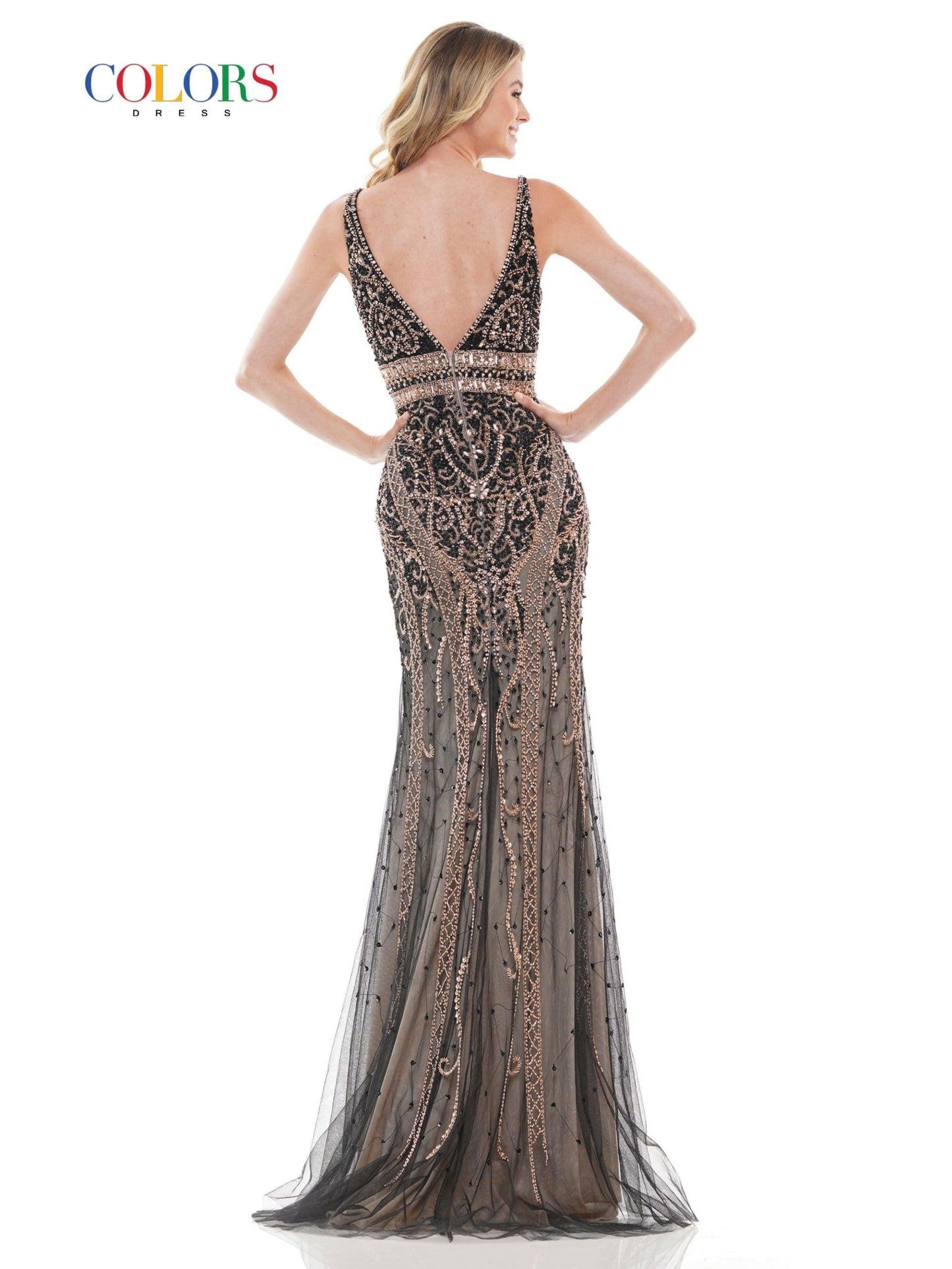 Colors Long Formal Sleeveless Prom Dress 2730 - The Dress Outlet