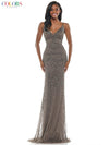 Colors Long Formal Spaghetti Strap Prom Dress 106 - The Dress Outlet