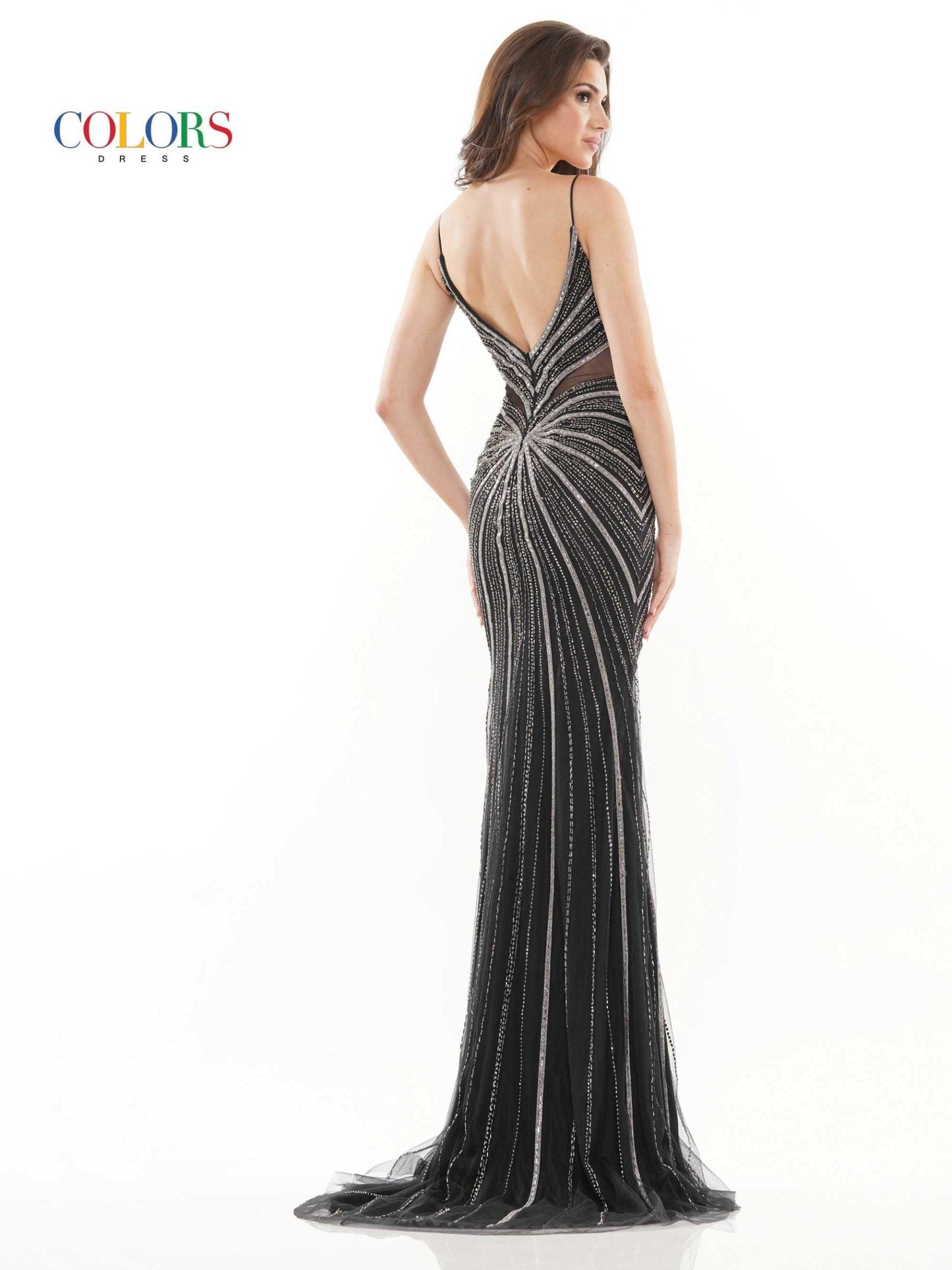 Colors Long Formal Spaghetti Strap Prom Dress 2767 - The Dress Outlet
