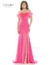 Colors Long Off Shoulder Formal Prom Dress 2663 - The Dress Outlet