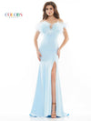 Colors Long Off Shoulder Formal Prom Dress 2663 - The Dress Outlet
