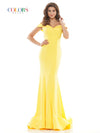 Colors Long Off Shoulder Formal Prom Dress 2709 - The Dress Outlet