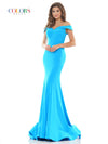 Colors Long Off Shoulder Formal Prom Dress 2709 - The Dress Outlet