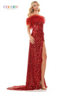 Colors Long Off Shoulder Prom Dress 2297 - The Dress Outlet