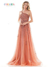 Colors Long One Shoulder Beaded Prom Dress 2731 - The Dress Outlet