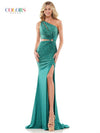 Colors Long One Shoulder Evening Dress 2868 - The Dress Outlet