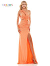 Colors Long One Shoulder Evening Dress 2868 - The Dress Outlet
