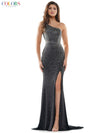 Colors Long One Shoulder Fitted Prom Dress 2647 - The Dress Outlet