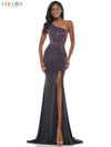 Colors Long One Shoulder Fitted Prom Dress 2647 - The Dress Outlet