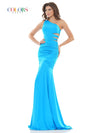 Colors Long One Shoulder Fitted Prom Dress 2693 - The Dress Outlet