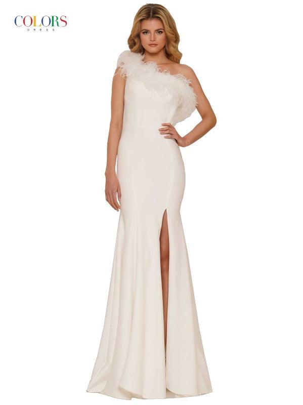 Colors Long One Shoulder Formal Prom Dress 2405 - The Dress Outlet