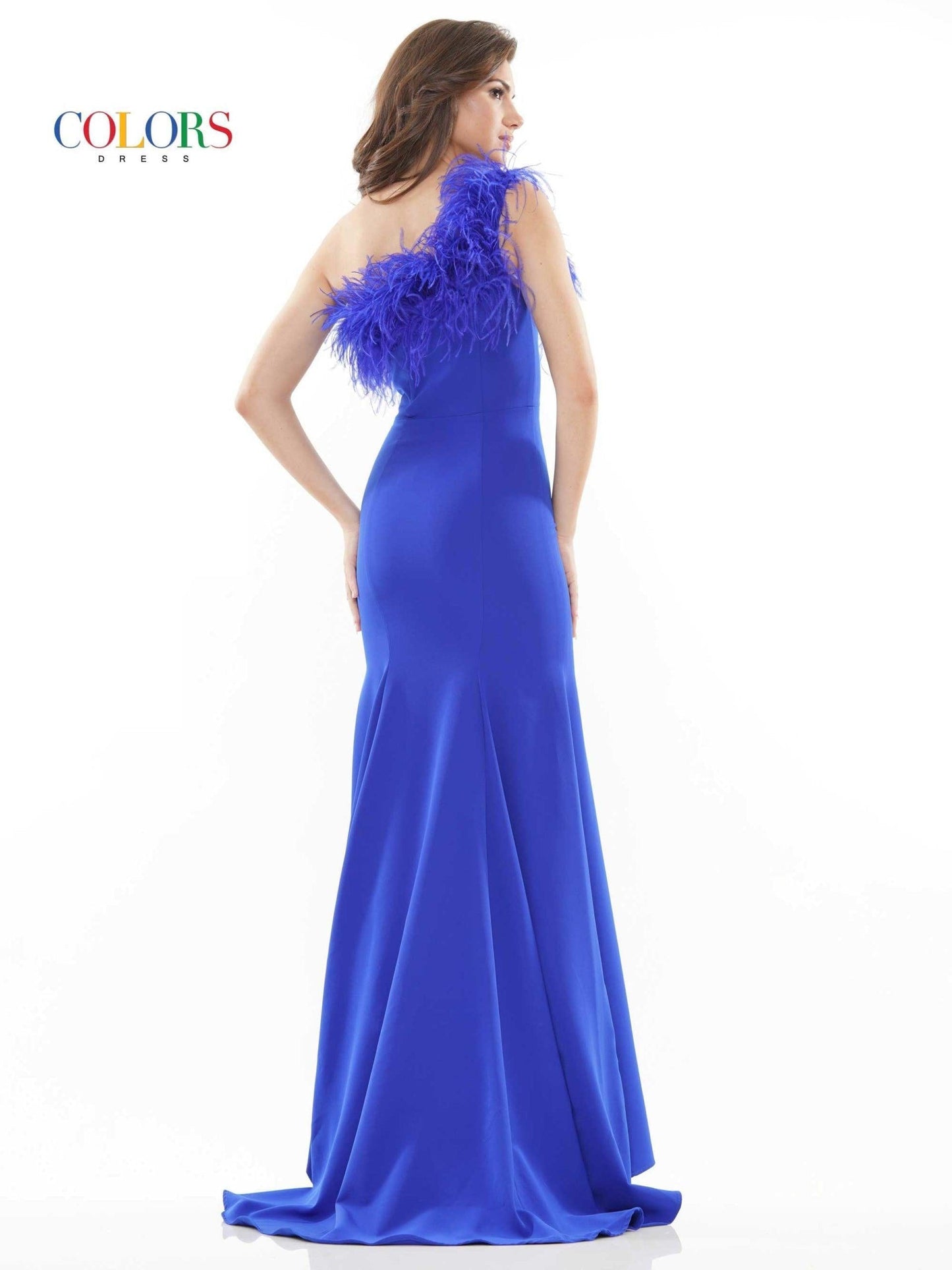 Colors Long One Shoulder Formal Prom Dress 2405 - The Dress Outlet