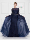 Colors Long Sleeve Formal Prom Dress 1830SL - The Dress Outlet