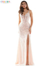 Colors Long Sleeveless Fitted Prom Dress 2651 - The Dress Outlet