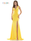 Colors Long Sleeveless Formal Fitted Dress 2694 - The Dress Outlet