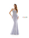 Colors Long Sleeveless Formal Fitted Prom Gown 2337 - The Dress Outlet