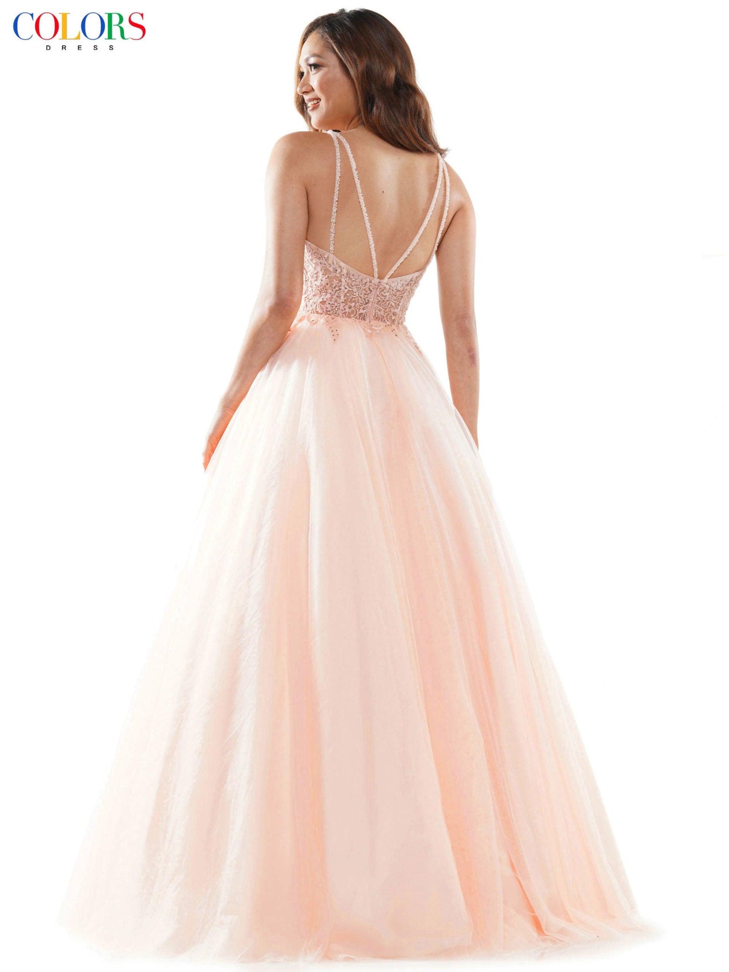 Colors Long Sleeveless Formal Prom Dress 2619 - The Dress Outlet