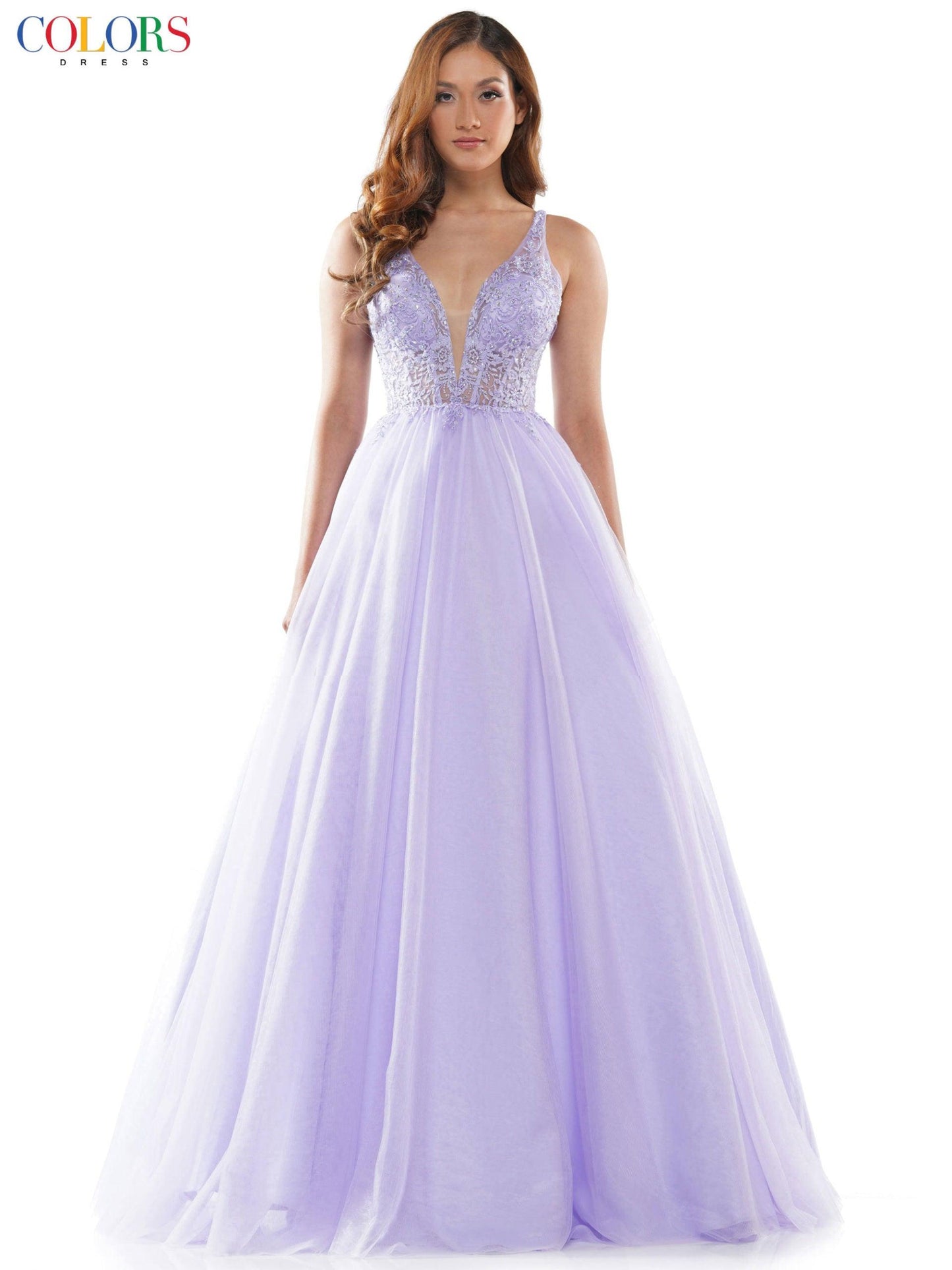 Colors Long Sleeveless Formal Prom Dress 2619 - The Dress Outlet