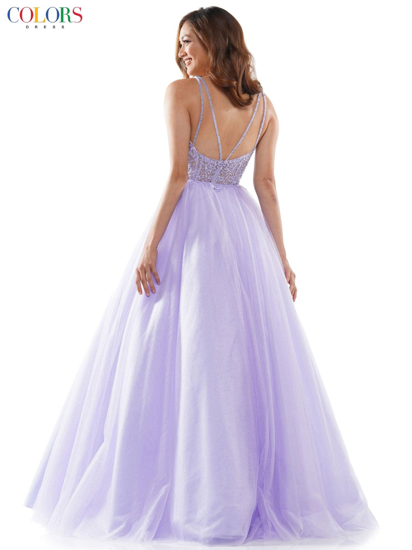 Colors Long Sleeveless Formal Prom Dress 2619 - The Dress Outlet