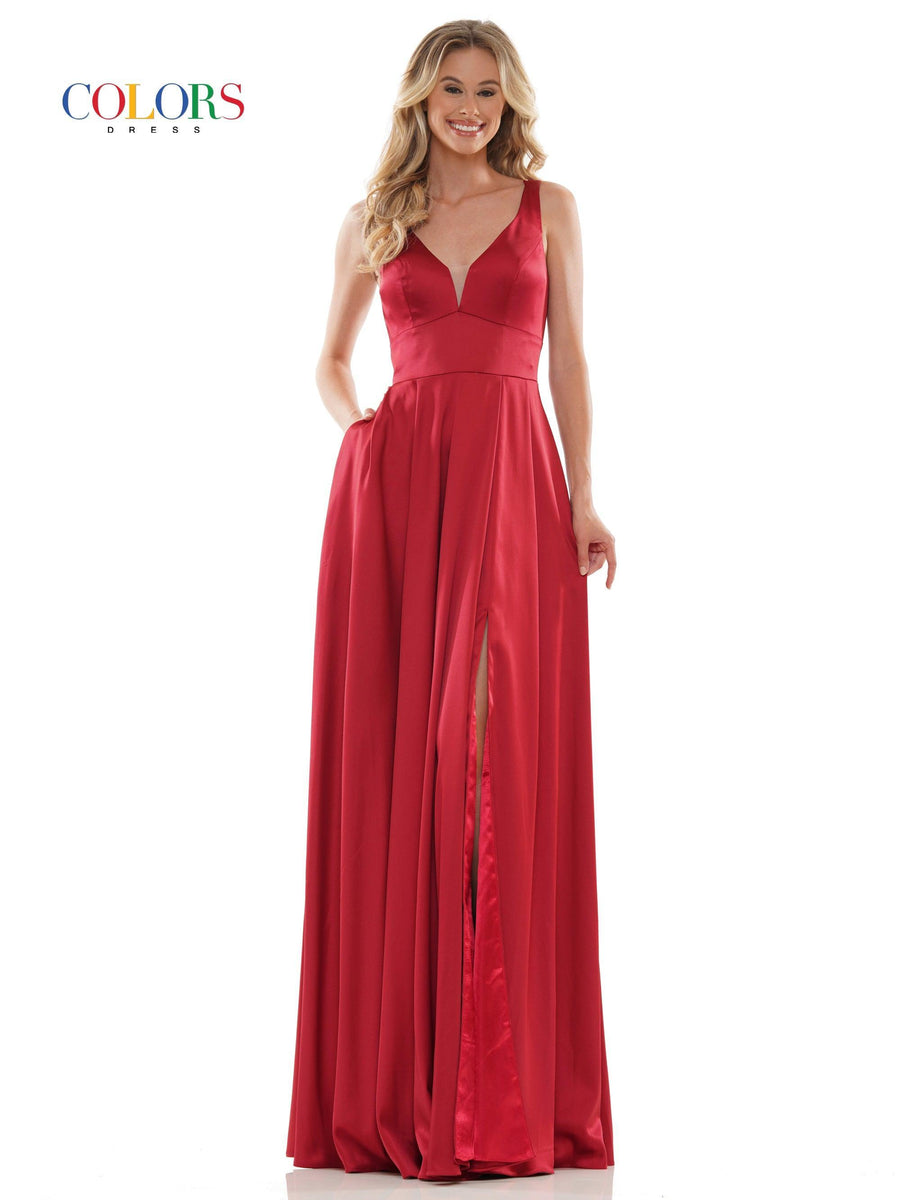 Colors Long Sleeveless Formal Prom Dress 904 - The Dress Outlet