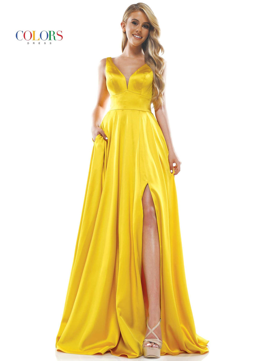 Colors Long Sleeveless Formal Prom Dress 904 - The Dress Outlet