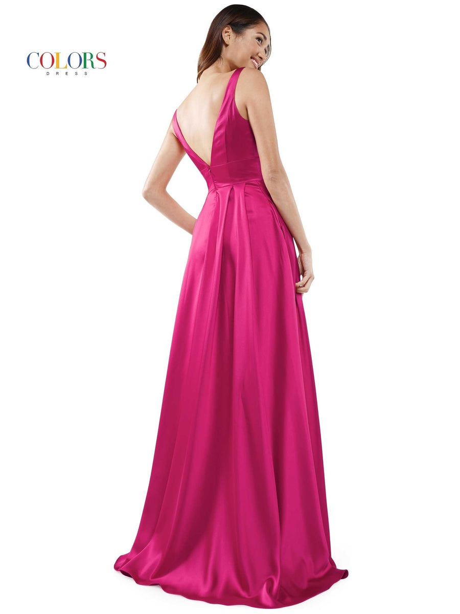 Colors Long Sleeveless Formal Prom Dress 904 - The Dress Outlet
