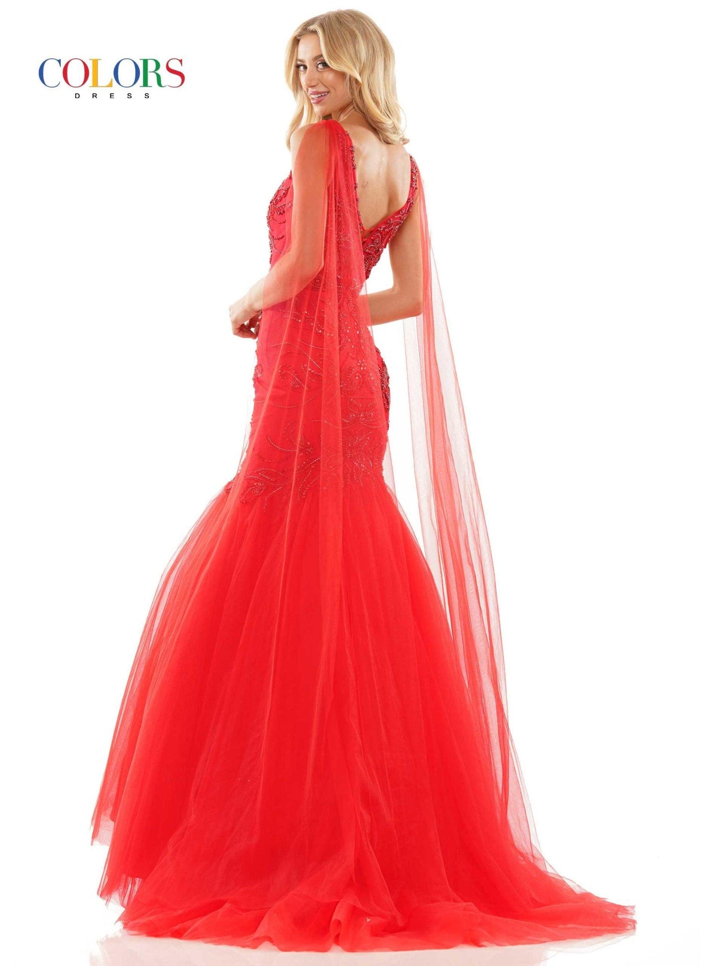 Colors Long Sleeveless Prom Dress 2993 - The Dress Outlet