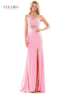 Colors Long Spaghetti Strap Evening Dress 2829 - The Dress Outlet