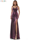 Colors Long Spaghetti Strap Fitted Prom Dress 2570 - The Dress Outlet