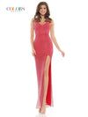 Colors Long Spaghetti Strap Fitted Prom dress 2675 - The Dress Outlet