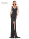 Colors Long Spaghetti Strap Formal Prom Gown 2659 - The Dress Outlet