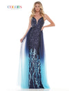 Colors Long Spaghetti Strap Ombre Prom Dress 2757 - The Dress Outlet