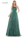 Colors Long Spaghetti Strap Prom Ball Gown 2665 - The Dress Outlet