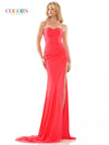 Colors Long Spaghetti Strap Prom Dress 2870 - The Dress Outlet