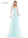 Colors Long Spaghetti Strap Prom Formal Dress 2680 - The Dress Outlet