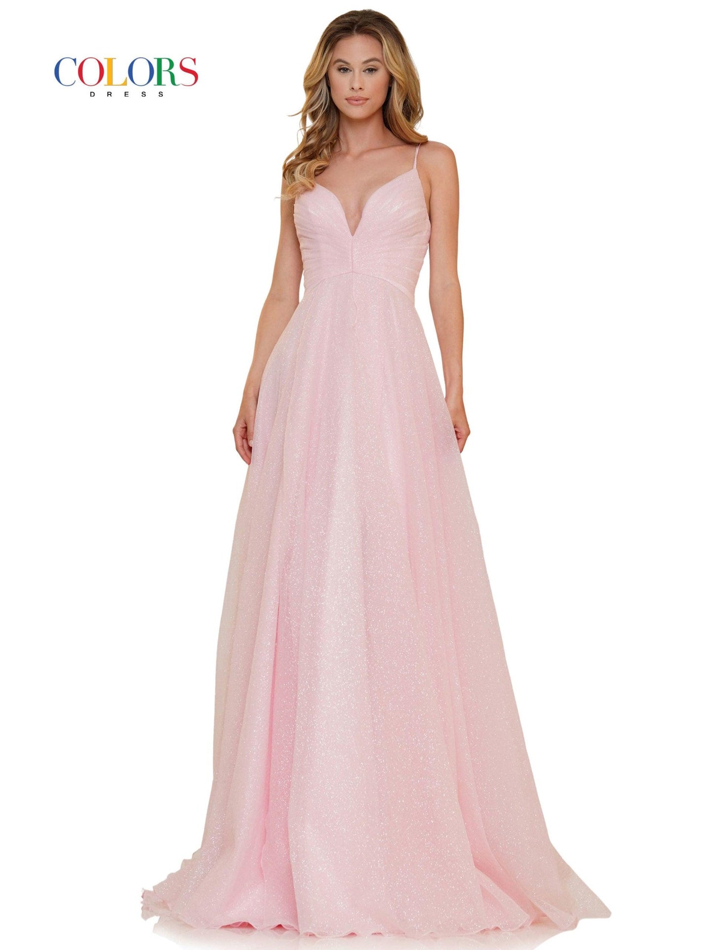 Colors Long Spaghetti Strap Prom Formal Dress 2680 - The Dress Outlet