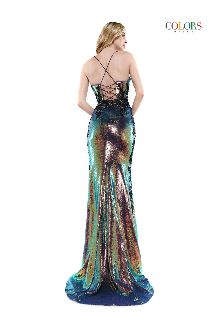 Colors Long Spaghetti Strap Sexy Prom Dress 2519 - The Dress Outlet