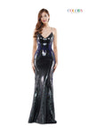 Colors Long Spaghetti Strap Sexy Prom Dress 2519 - The Dress Outlet
