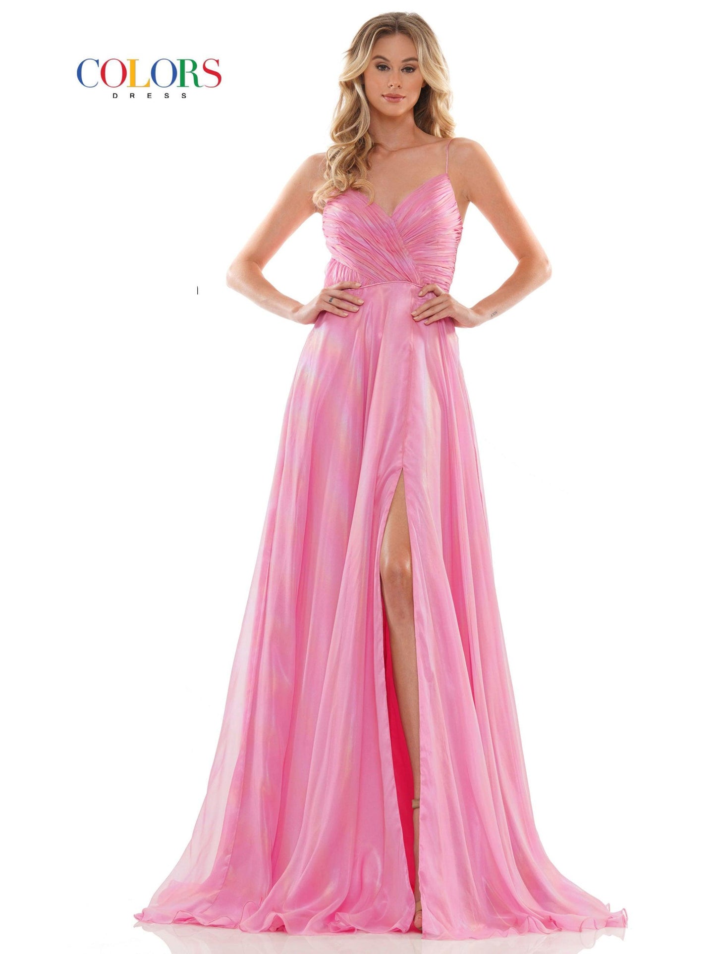 Colors Long Spaghetti Strap Sexy Prom Dress 2765 - The Dress Outlet