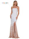 Colors Long Strapless Formal Ombre Prom Dress 2683 - The Dress Outlet