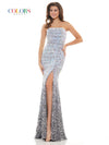 Colors Long Strapless Formal Ombre Prom Dress 2683 - The Dress Outlet