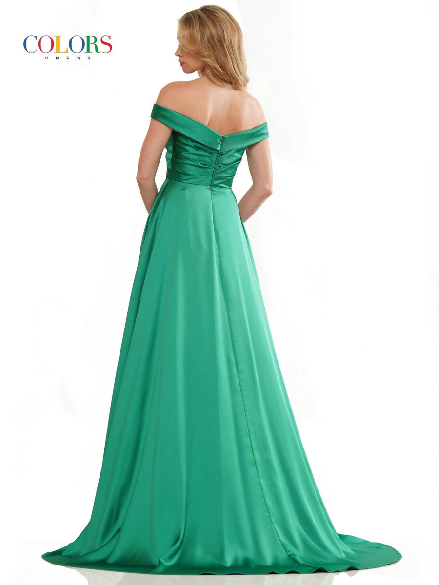 Colors Off Shoulder Long Prom Dress G1099 - The Dress Outlet