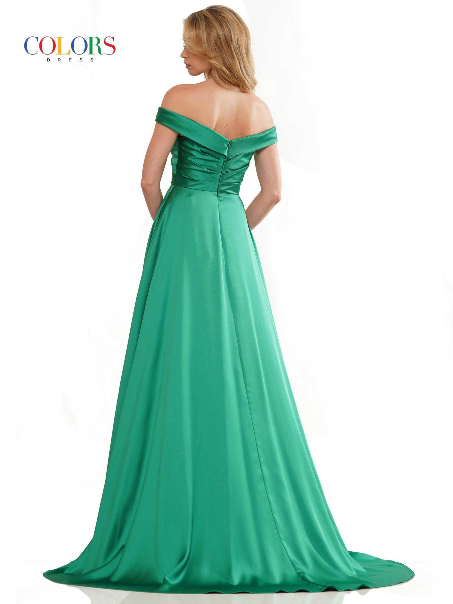 Colors Off Shoulder Long Prom Dress G1099 - The Dress Outlet