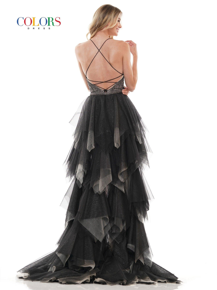 Colors Prom Formal Beaded Romper Skirt Overlay  2701 - The Dress Outlet